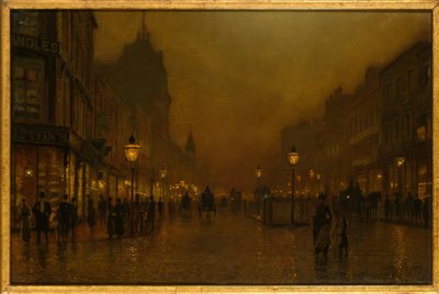 Rue la nuit - John Atkinson Grimshaw